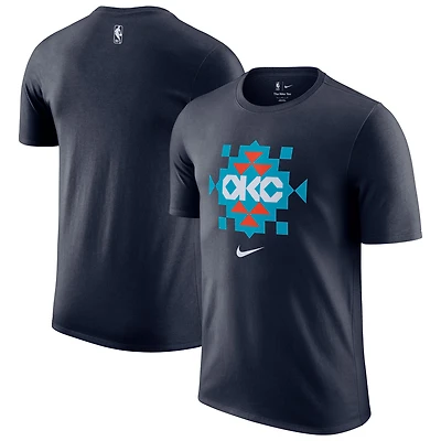 Men's Nike  Navy Oklahoma City Thunder 2025/26 City Edition Remix Essential Logo T-Shirt