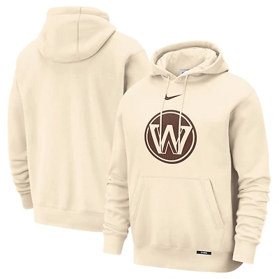 Men's Nike  Natural Golden State Warriors 2025/26 City Edition Essential Logo Remix Hoodie