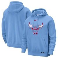 Men's Nike  Light Blue Chicago Bulls 2025/26 City Edition Essential Logo Remix Hoodie