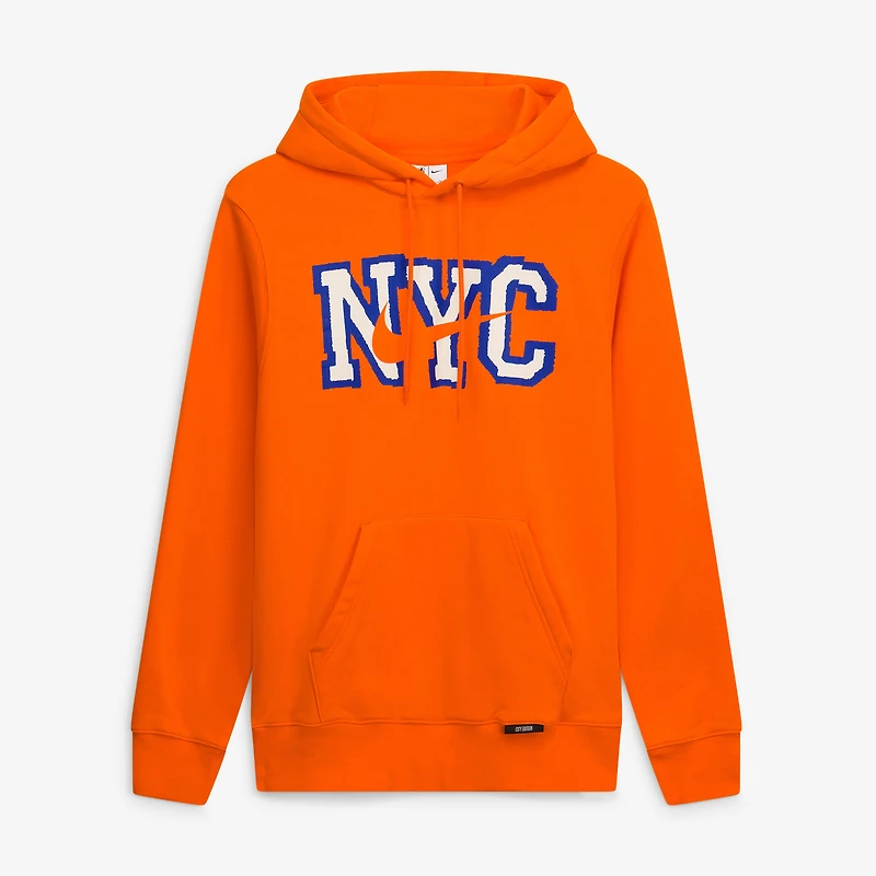Men's Nike  Orange New York Knicks 2025/26 City Edition Essential Logo Remix Hoodie