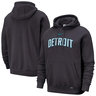 Men's Nike  Gray Detroit Pistons 2025/26 City Edition Essential Remix Club Hoodie