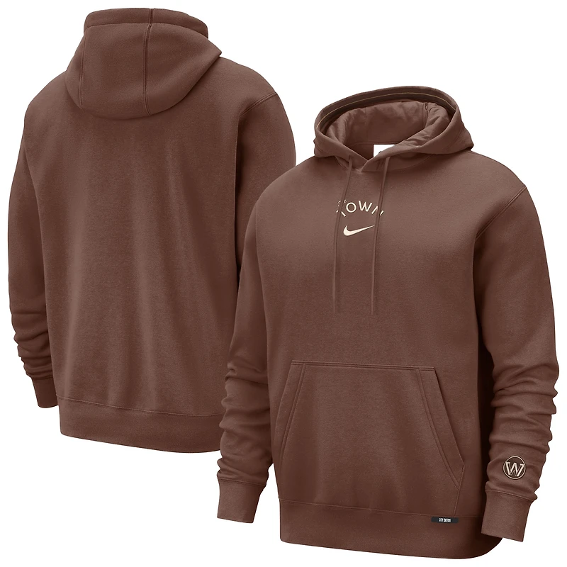 Men's Nike  Brown Golden State Warriors 2025/26 City Edition Courtside Remix Premium Hoodie