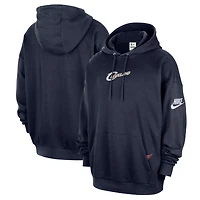 Men's Nike Navy Cleveland Cavaliers Classic Edition Hardwood Classics Premium Club Heavyweight Fleece Hoodie