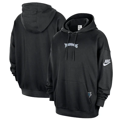 Men's Nike Black Minnesota Timberwolves Classic Edition Hardwood Classics Premium Club Heavyweight Fleece Hoodie