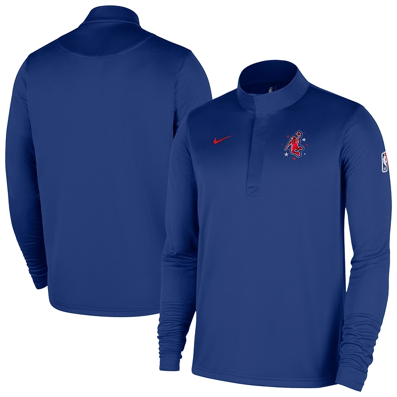 Men's Nike Blue Houston Rockets 2025/26 City Edition Remix Authentic Coaches Dri-FIT Half-Zip Top