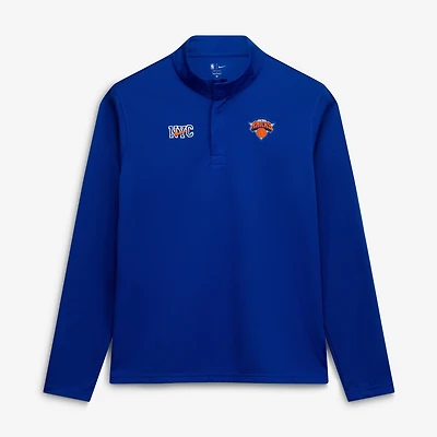 Men's Nike  Blue New York Knicks 2025/26 City Edition Remix Authentic Coaches Dri-FIT Half-Zip Top