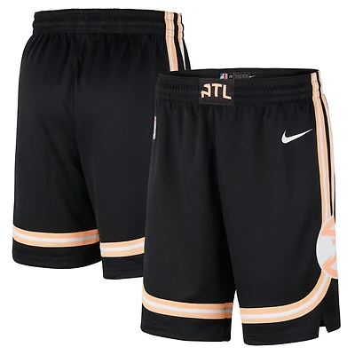 Men's Nike Black Atlanta Hawks 2025/26 City Edition Remix Dri-FIT Swingman Shorts