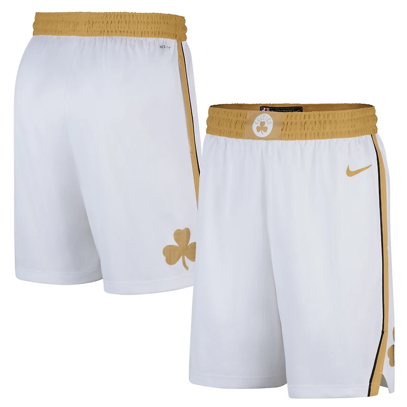 Men's Nike White Boston Celtics 2025/26 City Edition Remix Dri-FIT Swingman Shorts