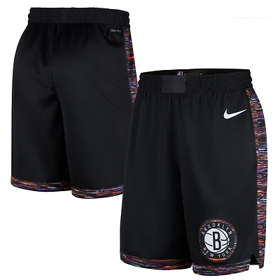Men's Nike  Black Brooklyn Nets 2025/26 City Edition Remix Dri-FIT Swingman Shorts