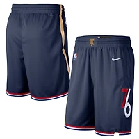 Men's Nike  Navy Philadelphia 76ers 2025/26 City Edition Remix Dri-FIT Swingman Shorts