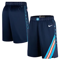 Men's Nike  Blue Oklahoma City Thunder 2025/26 City Edition Remix Dri-FIT Swingman Shorts