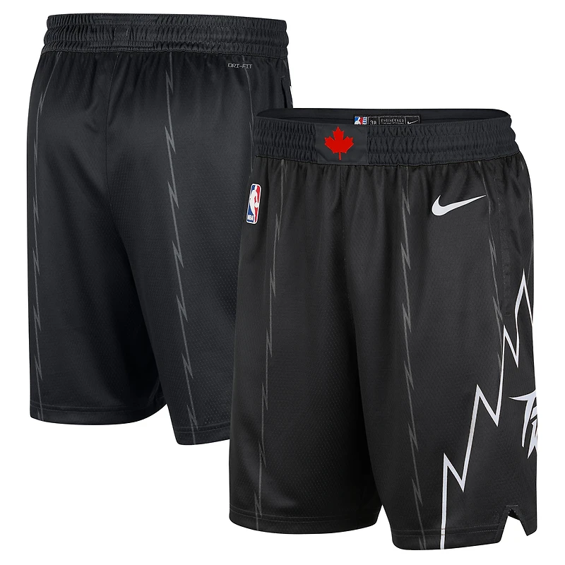 Men's Nike  Black Toronto Raptors 2025/26 City Edition Remix Dri-FIT Swingman Shorts