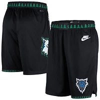 Men's Nike Black Minnesota Timberwolves Classic Edition Hardwood Classics Swingman Shorts