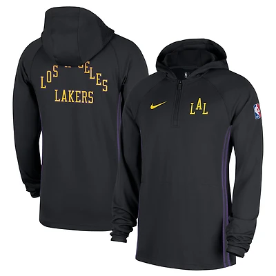Men's Nike  Black Los Angeles Lakers 2025/26 City Edition Remix Authentic On-Court Quarter-Zip Dri-FIT Hooded Jacket