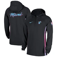 Men's Nike  Black Miami Heat 2025/26 City Edition Remix Authentic On-Court Quarter-Zip Dri-FIT Hooded Jacket
