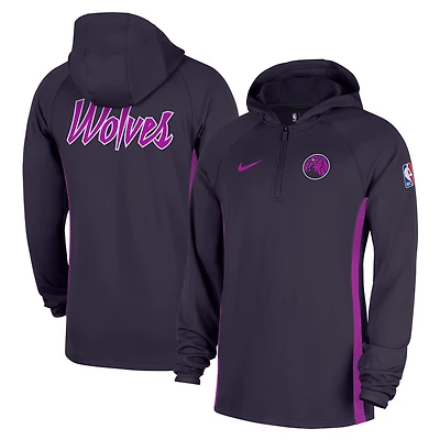 Men's Nike Purple Minnesota Timberwolves 2025/26 City Edition Remix Authentic On-Court Quarter-Zip Dri-FIT Hooded Jacket