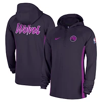Men's Nike  Purple Minnesota Timberwolves 2025/26 City Edition Remix Authentic On-Court Quarter-Zip Dri-FIT Hooded Jacket