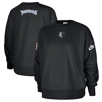 Women's Nike Black Minnesota Timberwolves Classic Edition Hardwood Classics Premium Phoenix Fleece Sweatshirt