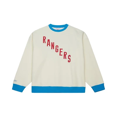 Men's  Cream/Blue New York Rangers Centennial Homecoming Fleece Sweatshirt