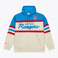 Men's Mitchell & Ness  Cream New York Rangers 100th Anniversary Head Coach Hoodie