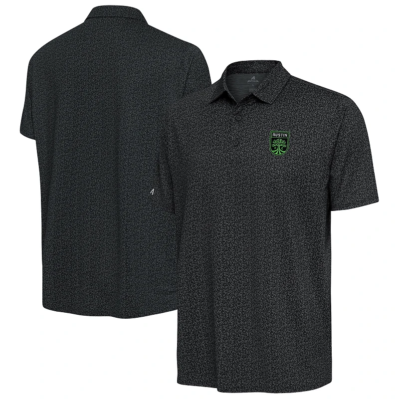 Men's Antigua Pewter Austin FC Blooming Polo