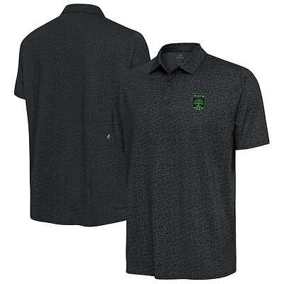 Men's Antigua Pewter Austin FC Blooming Polo