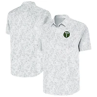 Men's Antigua White Portland Timbers Lush Button-Up Shirt
