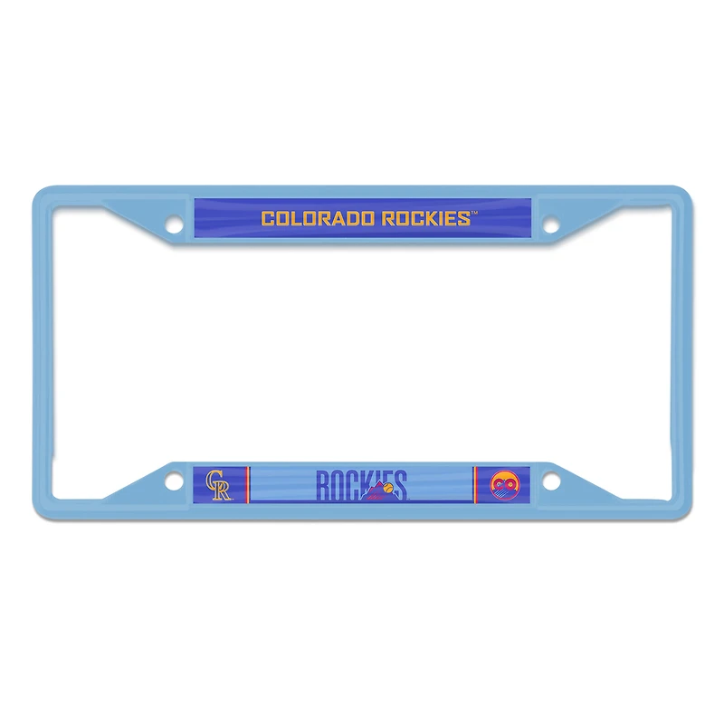 WinCraft Colorado Rockies 2025 City Connect Laser Cut Metal License Plate Frame