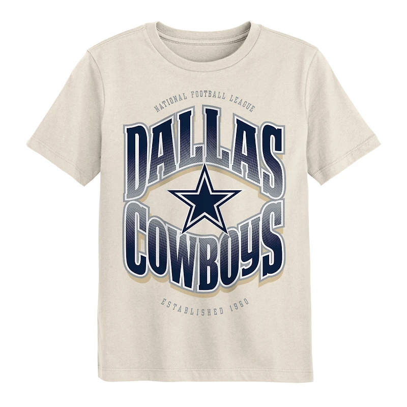 Youth Outerstuff Cream Dallas Cowboys Huddle T-Shirt