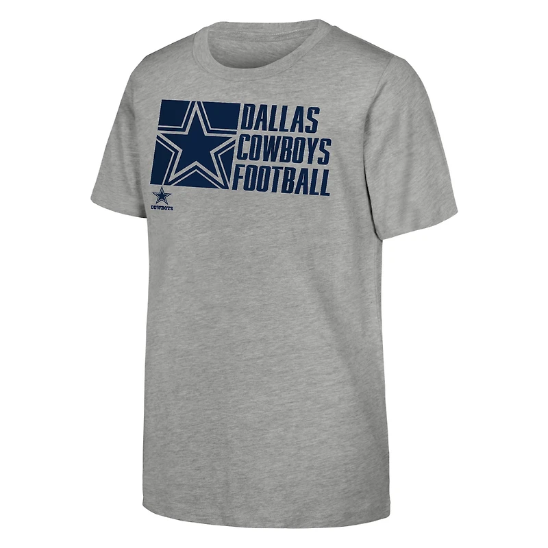Youth Outerstuff Heather Gray Dallas Cowboys Post Game T-Shirt