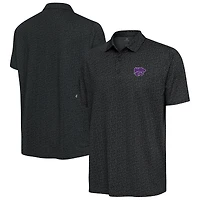 Men's Antigua Pewter Kansas State Wildcats Blooming Polo