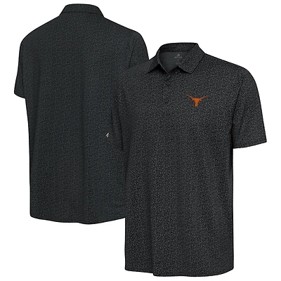 Men's Antigua Pewter Texas Longhorns Blooming Polo