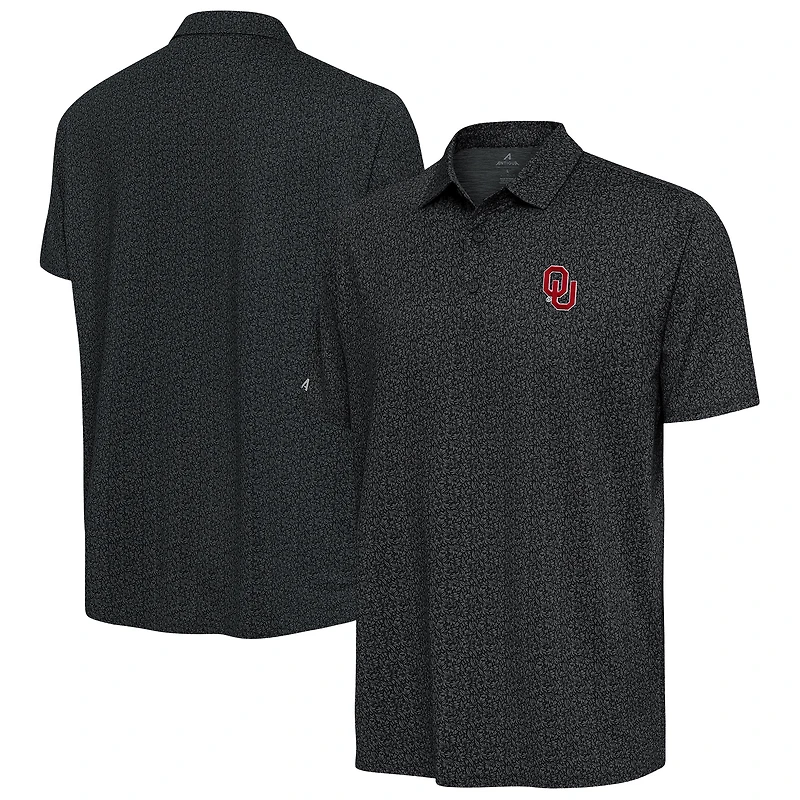 Men's Antigua Pewter Oklahoma Sooners Blooming Polo