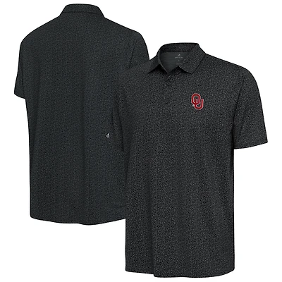 Men's Antigua Pewter Oklahoma Sooners Blooming Polo