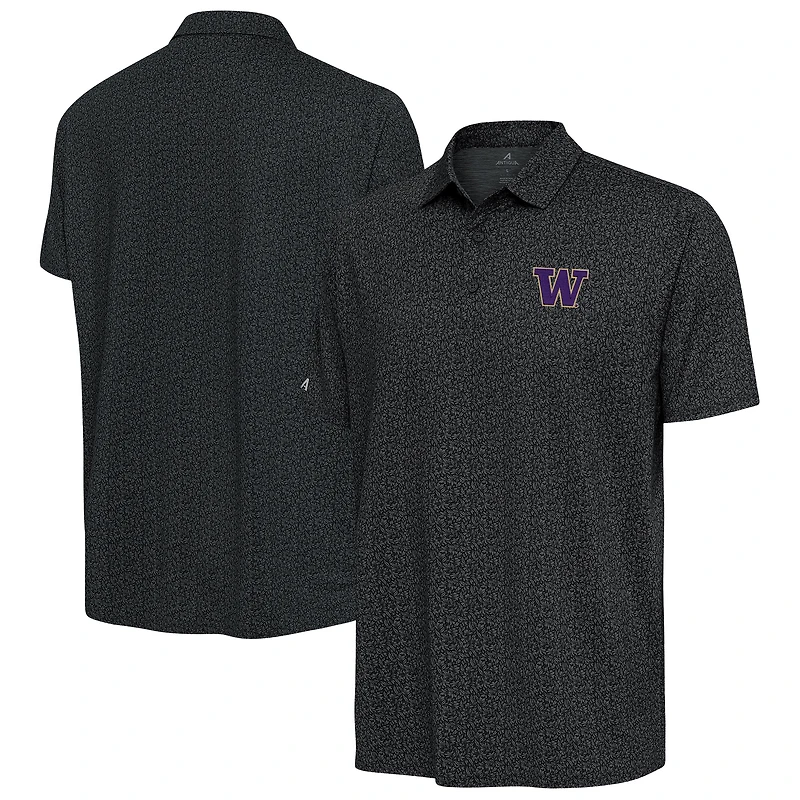 Men's Antigua Pewter Washington Huskies Blooming Polo