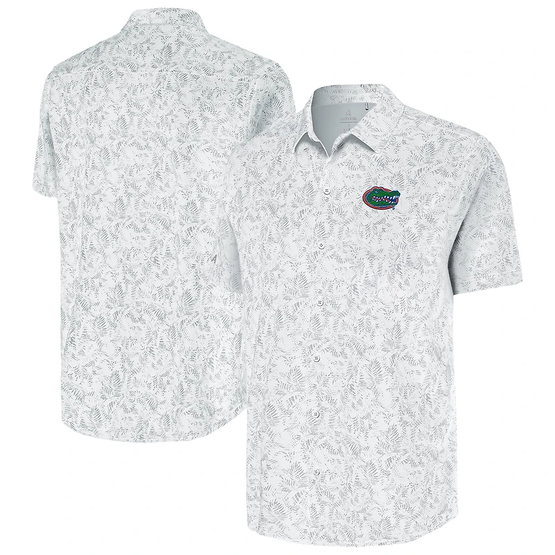Men's Antigua White Florida Gators Lush Button-Up Shirt