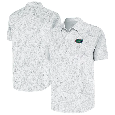 Men's Antigua White Florida Gators Lush Button-Up Shirt