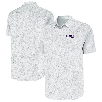 Men's Antigua White LSU Tigers Lush Button-Up Shirt