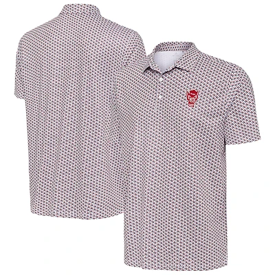 Men's Antigua White NC State Wolfpack Star Polo