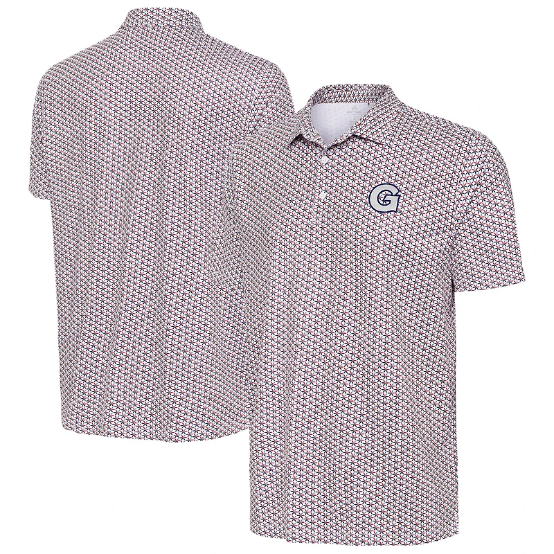 Men's Antigua White Georgetown Hoyas Star Polo