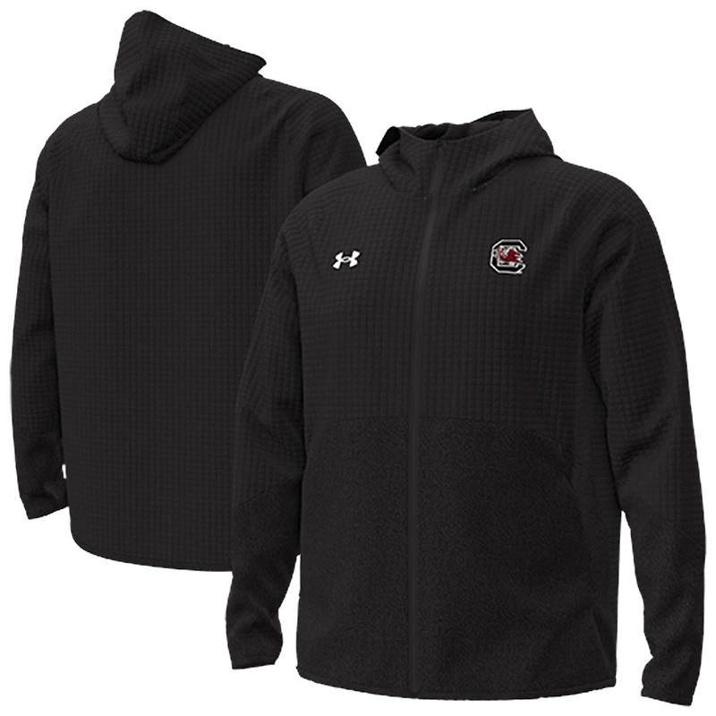 Men's Under Armour Black South Carolina Gamecocks Unstoppable Raglan Full-Zip Jacket