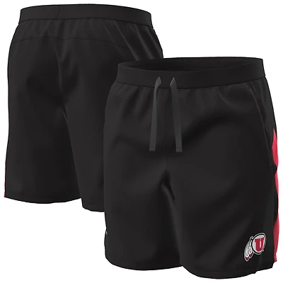 Men's Under Armour  Black Utah Utes Woven Shorts