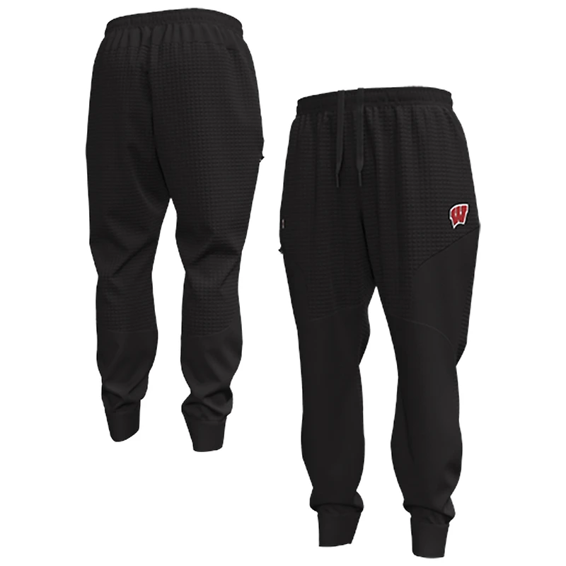 Men's Under Armour  Black Wisconsin Badgers Unstoppable Fleece Jogger Pants