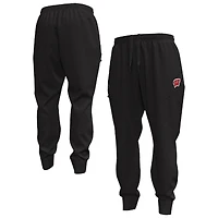 Men's Under Armour  Black Wisconsin Badgers Unstoppable Fleece Jogger Pants