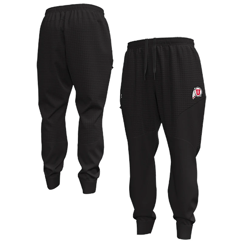 Men's Under Armour  Black Utah Utes Unstoppable Fleece Jogger Pants