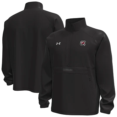Men's Under Armour  Black South Carolina Gamecocks Unstoppable Woven Anorak Half-Zip Jacket
