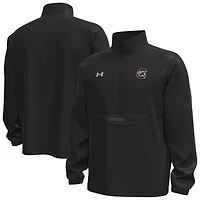 Men's Under Armour  Black South Carolina Gamecocks Unstoppable Woven Anorak Half-Zip Jacket