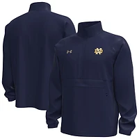 Men's Under Armour  Navy Notre Dame Fighting Irish Unstoppable Woven Anorak Half-Zip Jacket
