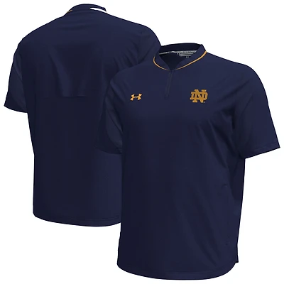 Men's Under Armour Navy Notre Dame Fighting Irish Motivate Quarter-Zip Performance Top