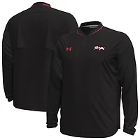 Men's Under Armour Black Maryland Terrapins Motivate Long Sleeve Quarter-Zip Jacket